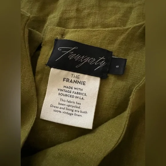 Fauxgerty “The Frannie” Vintage Linen Dress - Picture 5 of 6